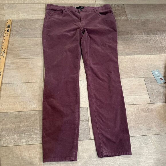 KUT FROM THE KLOTH WOMENS PLUM PURPLE COURDEROY PANTS DIANA FAB AB SKINNY HIGH R - Picture 1 of 10